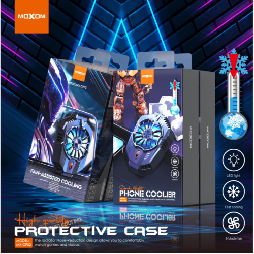 Moxom MX-CP02 Ανεμιστηράκι Κινητού - Χρώμα: Μαύρο